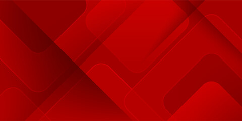 Fototapeta premium Modern red abstract background with layered rounded geometric shapes and smooth gradient tones, minimalist contemporary design ideal for business presentations, branding, posters, banners, websites.