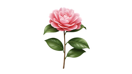 Obraz premium Pink rose flower isolated on transparent background