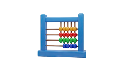 Colorful Abacus for Kids on transparent background