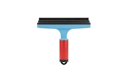 Window Squeegee with Brush and Red Handle
