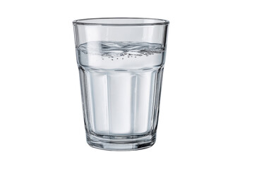 Clear glass filled with sparkling water and bubbles on black background liquid beverage, Isolated On White Background, Png Transparent