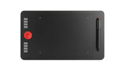 Fototapeta premium Graphics Drawing Tablet and Stylus Pen on transparent background