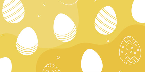 Happy Easter card with easter eggs simple vector decoration. EPS 10