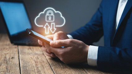 Cloud computing security, Mobile phone data safety, Cyber privacy protection, Secure network connection