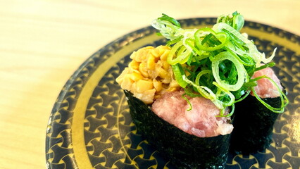 ネギトロと納豆の軍艦_握り寿司