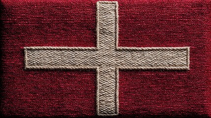 Swiss flag with white cross