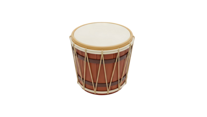 Wooden Barrel Drum on transparent background