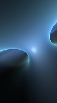 Cool Blue alien light glow slowly rotates on modern elegant abstract background