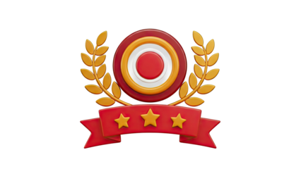 Award Badge 3D Icon transparent background