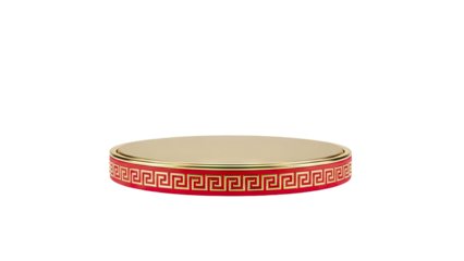 Gold Platform with Greek Key Pattern