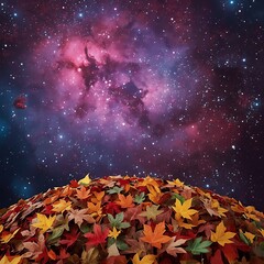 autumn leaves in the sky