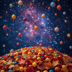 christmas background with baubles