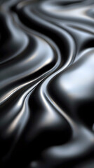 smooth flowing metallic waves with soft highlights creating modern abstract background texture