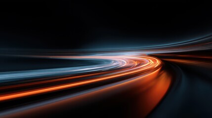 Dynamic light trails on highway