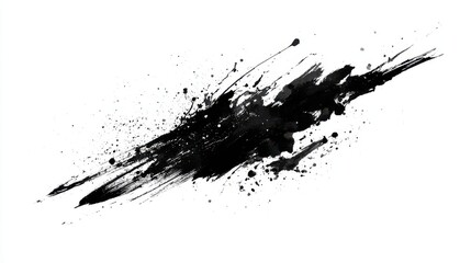 Dynamic ink splatter in motion