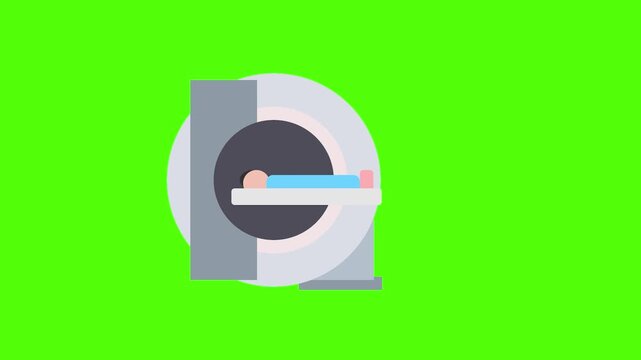 Medical Examination: A digital illustration depicts a patient undergoing a CAT scan. The focus is on the advanced medical technology and its utilization in diagnosis