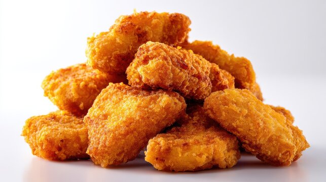Crispy golden fried chicken bites