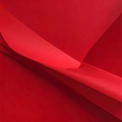 Abstract red paper composition with layered curves and textures