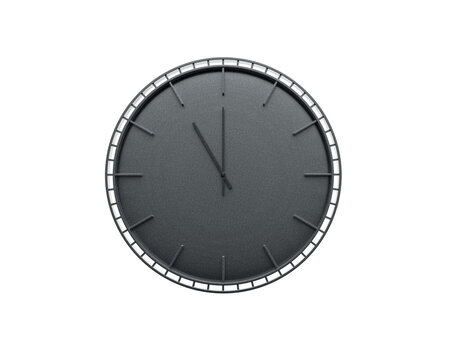 A Modern Dark Gray Wall Clock Eleven O'Clock 11 00 Minimalist For Modern Interiors 3D Illustration