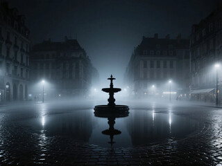 Dark Eerie Places with Thick Fog