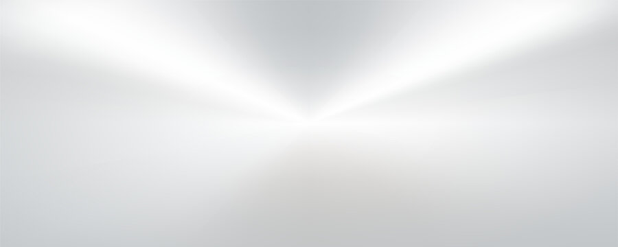 Silver foil background with metal mirror texture. Chrome gradient surface with light gloss. Vector aluminum grey sheet with reflection