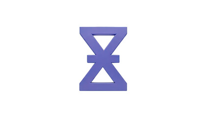 Obraz premium 3D Abstract blue symbol with triangle and bar shapes on transparent background