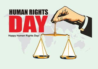 Beautiful poster about human rights day, suitable for various purposes