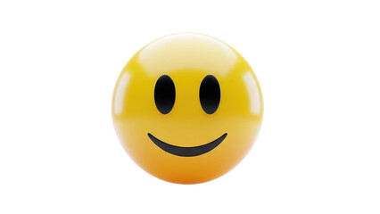 Fototapeta premium 3D Smiley Face Icon on transparent background