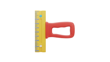 Yellow Ruler with Red Handle