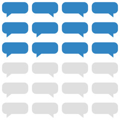 Dialogues: Visual metaphor of communication, dialog and messaging, creating an aesthetic representation of dialogue in a streamlined, graphic manner.