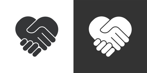 Obraz premium Agreement of Love icon. Solid glyph series icon