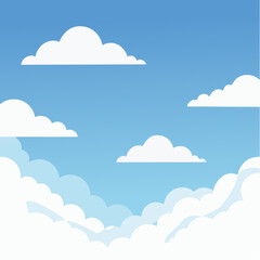 blue sky with clouds