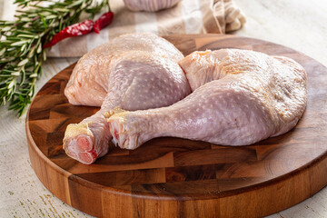 Raw whole chicken leg for cooking