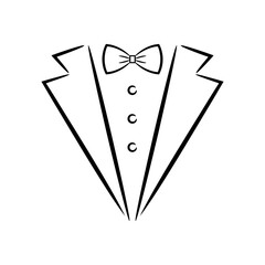 Man Tuxedo icon vector illustration