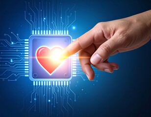 Digitized heart, fingertip touch activating circuit board