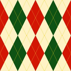 초록 빨간색 아가일 체크무늬