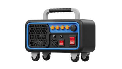 Portable Speaker with Wheels and Stars