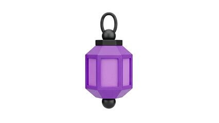 Obraz premium Purple Lantern Icon 3D Render transparent background