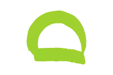 Green watercolor background. Artistic hand paint. Isolated on transparent background.
