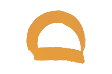 Orange watercolor background. Artistic hand paint. Isolated on transparent background.
