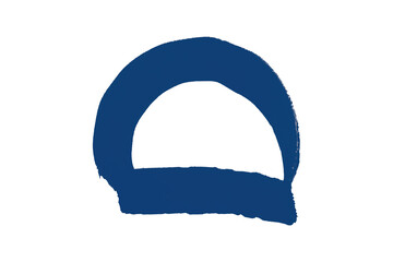 Blue watercolor background. Artistic hand paint. Isolated on transparent background.
