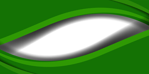 Latar belakang gelombang hijau modern dengan lengkungan halus, nada gradien, dan garis tipis putih dan hijau mengalir pada latar belakang putih bersih. © Maruf