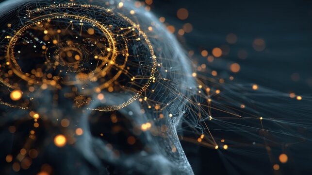 digital hive mind strategizing company growth pulsing core with data streams linking to goals 