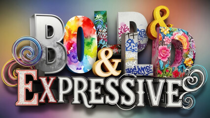 Bold and expressive art with vibrant colors and textures