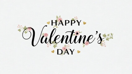 Happy valentine's day greeting with floral design