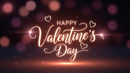 Happy valentine's day celebration with heartfelt greeting
