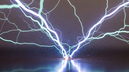 Electric Stream Connects Sky and Water