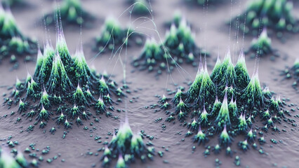 Landscape Forest Mountains Abstract