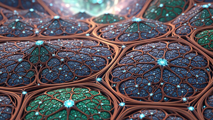 Intricate Lattice Network Pattern