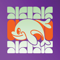 Easter bunny vector illustration with eggs and festive design elementsEaster bunny vector illustration with eggs and festive design elements